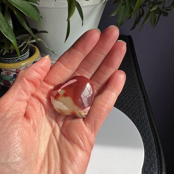 Mookaite Jasper Crystal Heart (#8) - Picture 2 of 10